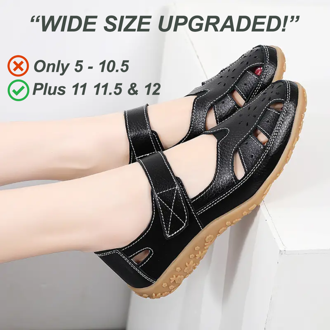 Lismali Uniqcomfy Wide Toe Box and Wide Size Leather Sandals