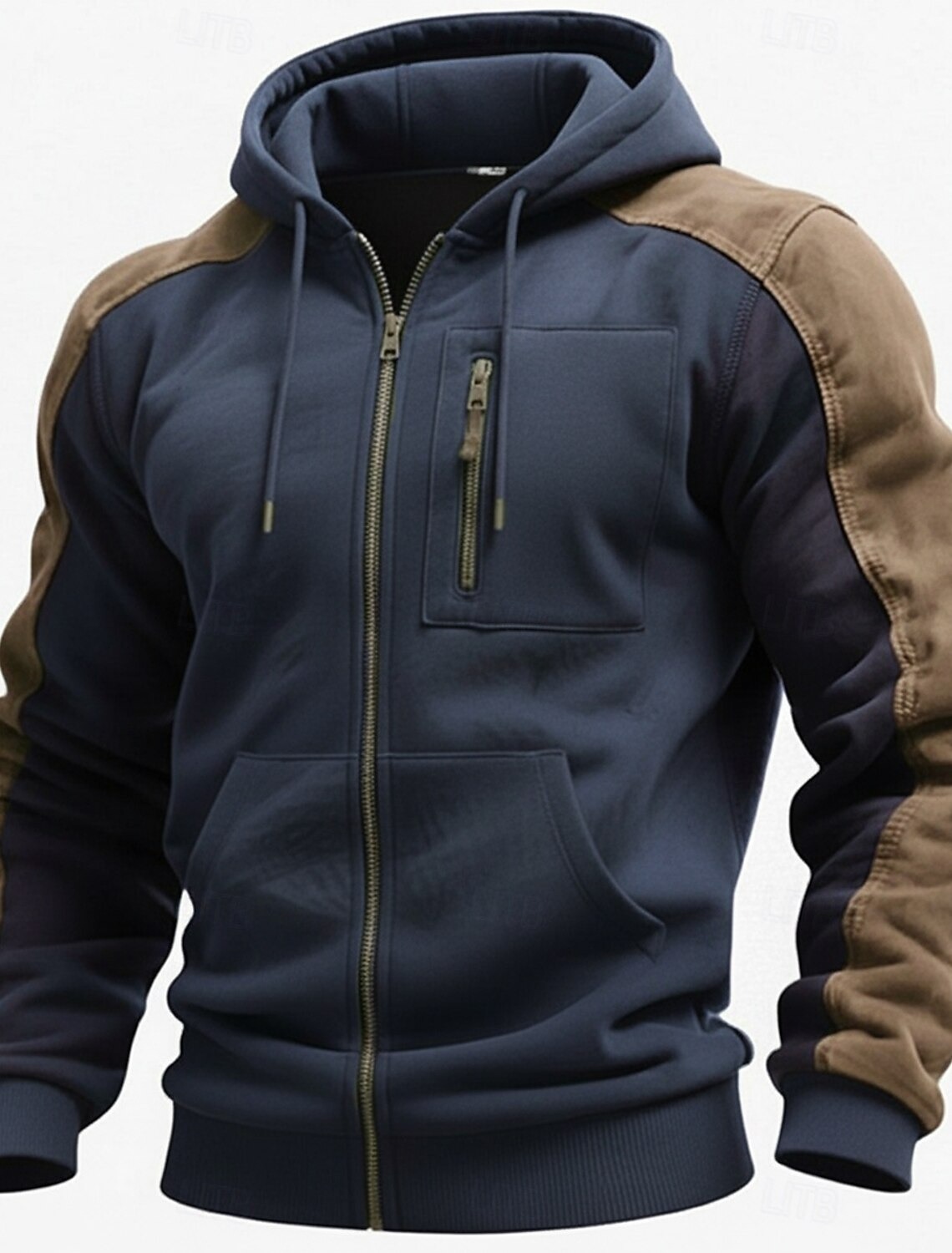 Men's Tactical Full Zip Hoodie – Casual Outdoor Hooded Jacket