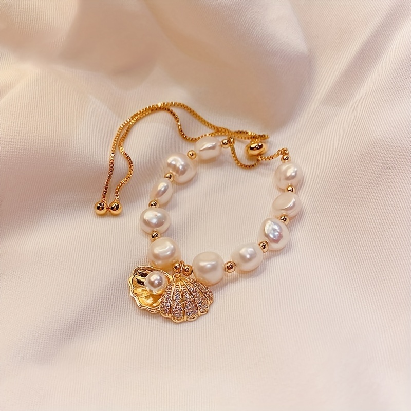 🎁 50% sleva na všechny produkty !✨14K barokní perlový náramek💫