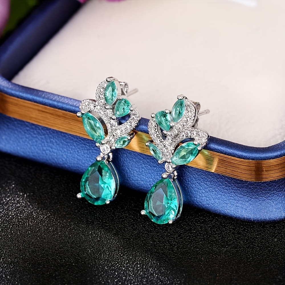 🎁 50% sleva na všechny produkty !✨Elegantní a luxusní stylové náušnice ze smaragdových kamenů💎