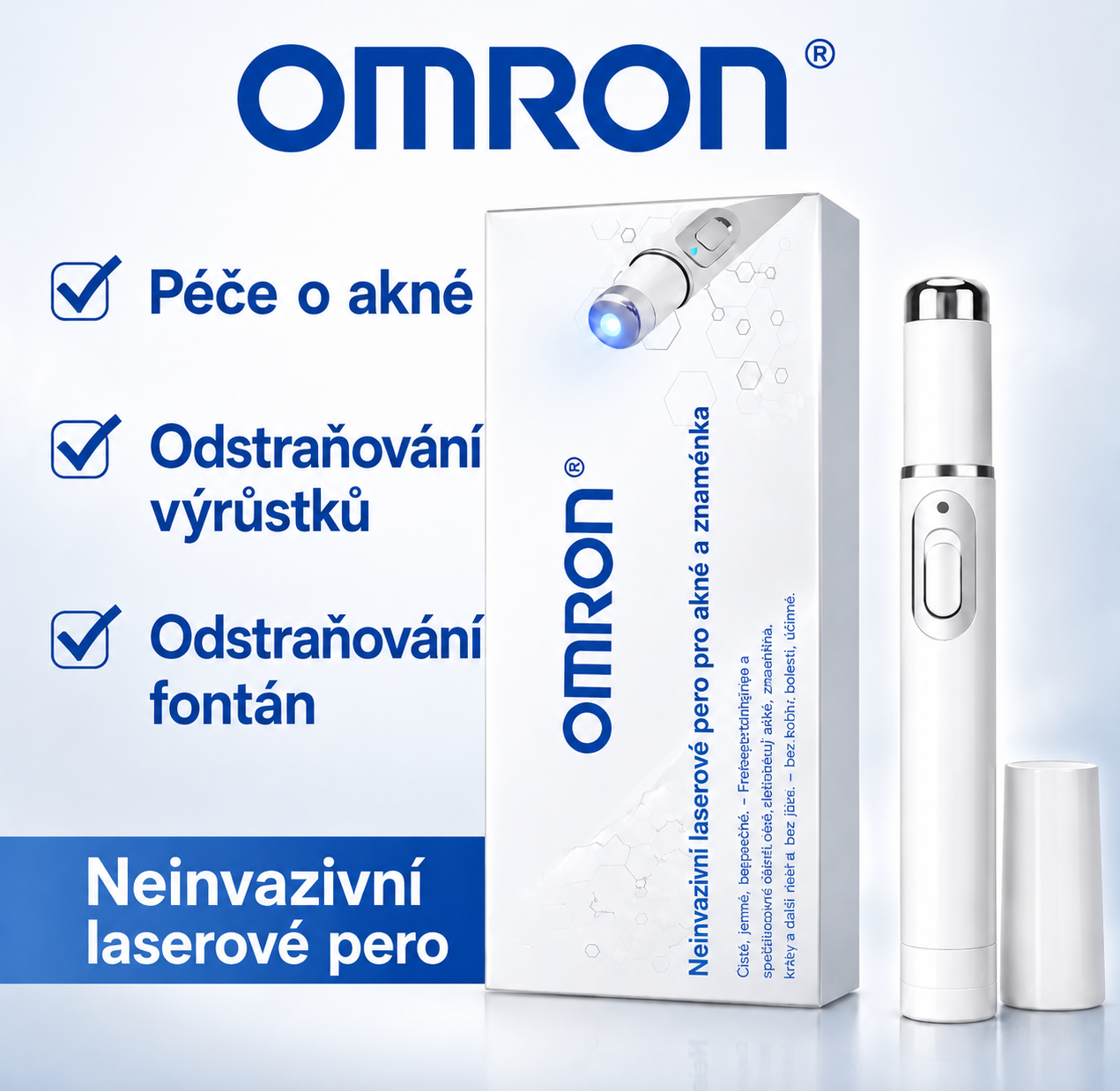 Omron® neinvazivní laserové pero na odstranění znamének a bradavic
