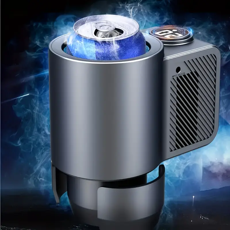 Caneca Inteligente 2 Em 1, Controle De Temperatura Para Aquecer E Resfriar No Carro Com Display De LED, Ideal Para Café, Chá, Água, Leite, Cerveja E Muito Mais