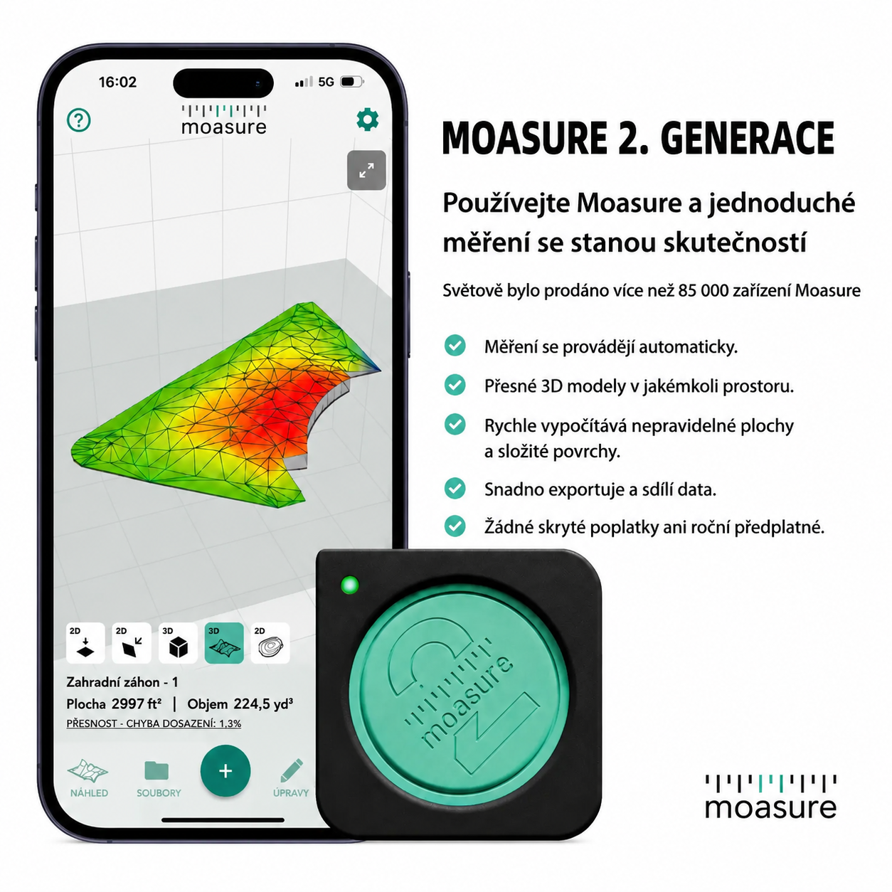 [Copy]MoasureONE intelligens vonalzó mérőeszköz