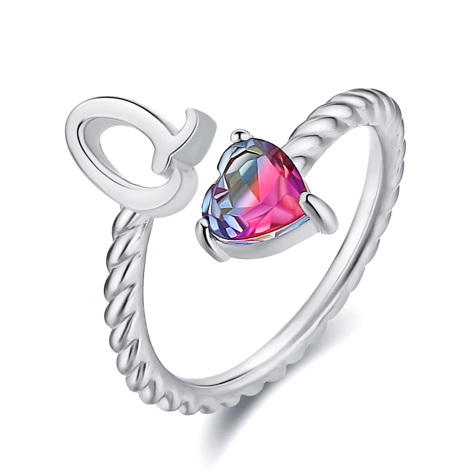 🎁 50% sleva na všechny produkty ! 💍Počáteční prsten od A do T Prsten s pozlaceným 18karátovým zlatem✨