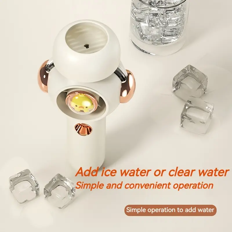 Spray Portátil De Mão Com Vento Forte Mini Ventilador USB Recarregável Para Resfriamento