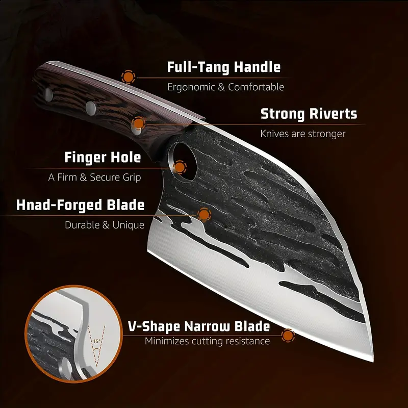 Master Class japonský kovaný šéfkuchařský nůž - čepel řezbářského nože v srbském stylu