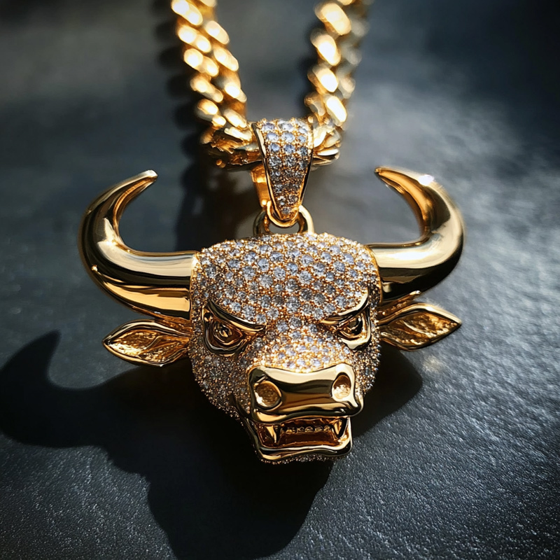 Out Bull Head Pendant