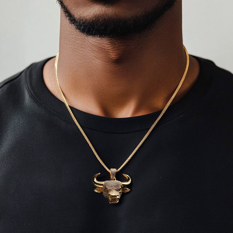 Out Bull Head Pendant