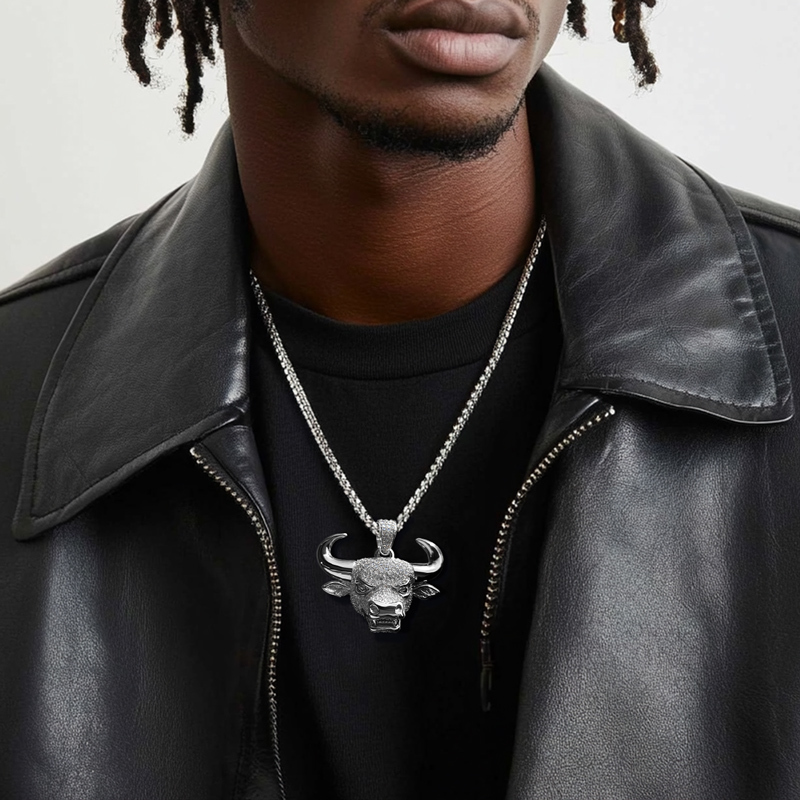 Out Bull Head Pendant