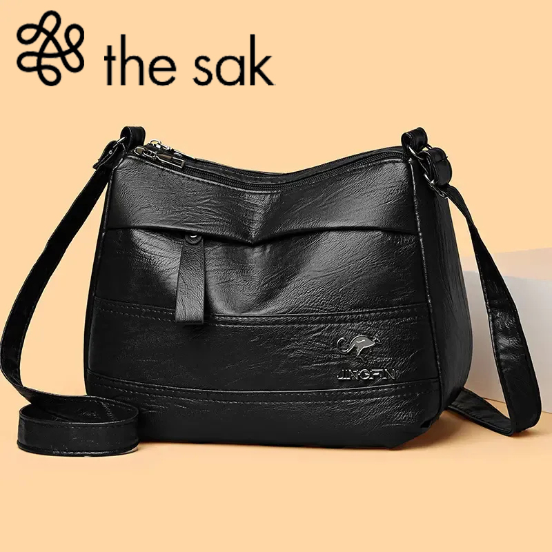 Vícevrstvá hovězí kožená taška přes rameno, kupte jednu a získejte druhou zdarma