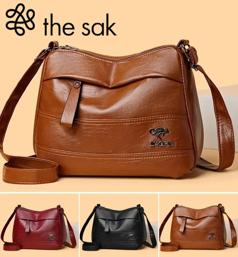 Vícevrstvá hovězí kožená taška přes rameno, kupte jednu a získejte druhou zdarma