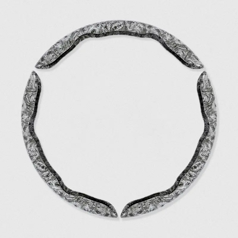 【1 set di 3 pezzi】Coprivolante per auto antiscivolo effetto legno