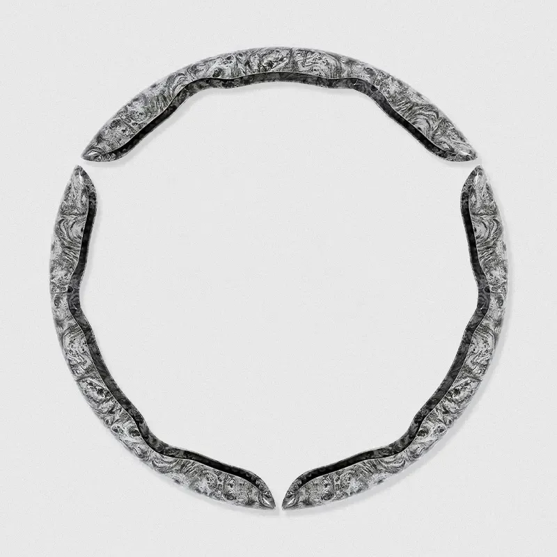 【1 set di 3 pezzi】Coprivolante per auto antiscivolo effetto legno