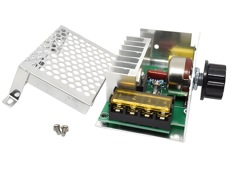 【2/4/6 PZ】Regolatore di tensione elettronico ad alta potenza regolabile SCR da 4000 W / Regolazione della velocità / Regolazione della temperatura - con custodia assicurativa