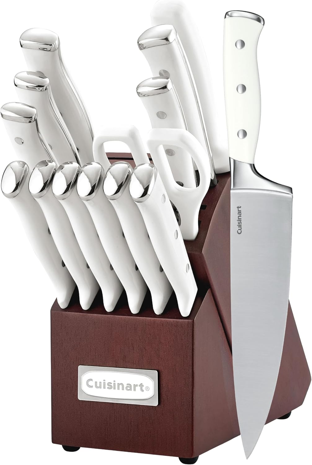 Cuisinart 15-Piece Knife Set with Block, High Carbon Stainless Steel,