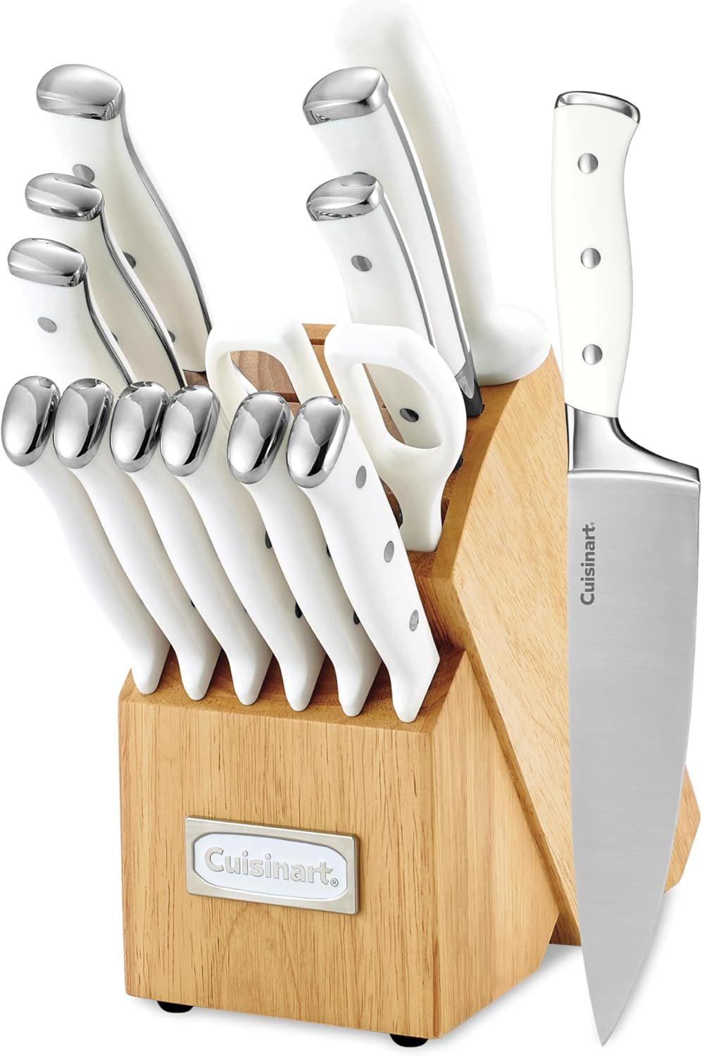 Cuisinart 15-Piece Knife Set with Block, High Carbon Stainless Steel,