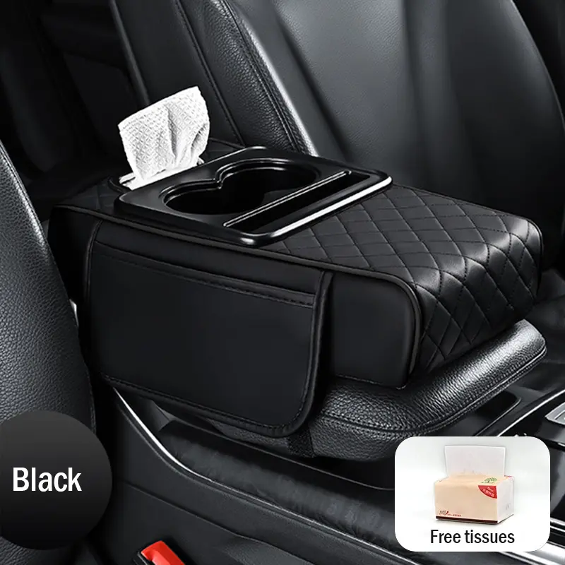 Uniwersalny skórzany podłokietnik samochodowy 4 w 1 ze wbudowanym poje