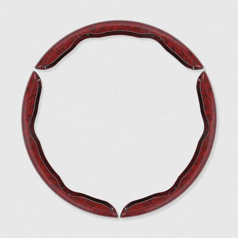 【1 set di 3 pezzi】Coprivolante per auto antiscivolo effetto legno