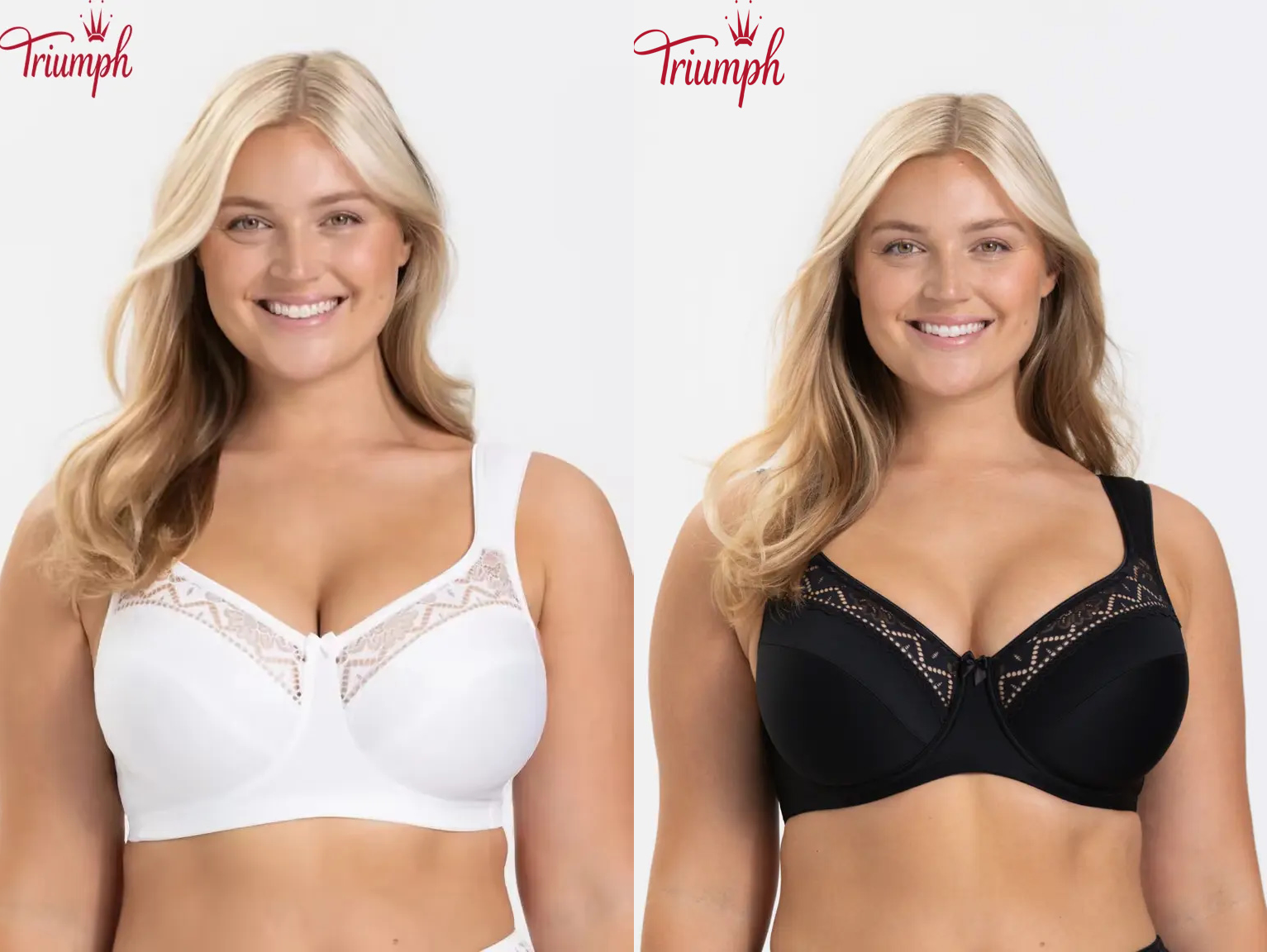 Triumph - (3 ks) podprsenka bez kostic s nevyztuženými košíčky a ploch