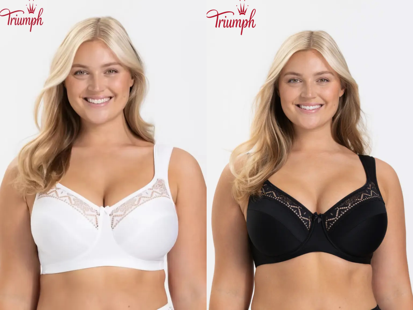 Triumph - (3 ks) podprsenka bez kostic s nevyztuženými košíčky a ploch