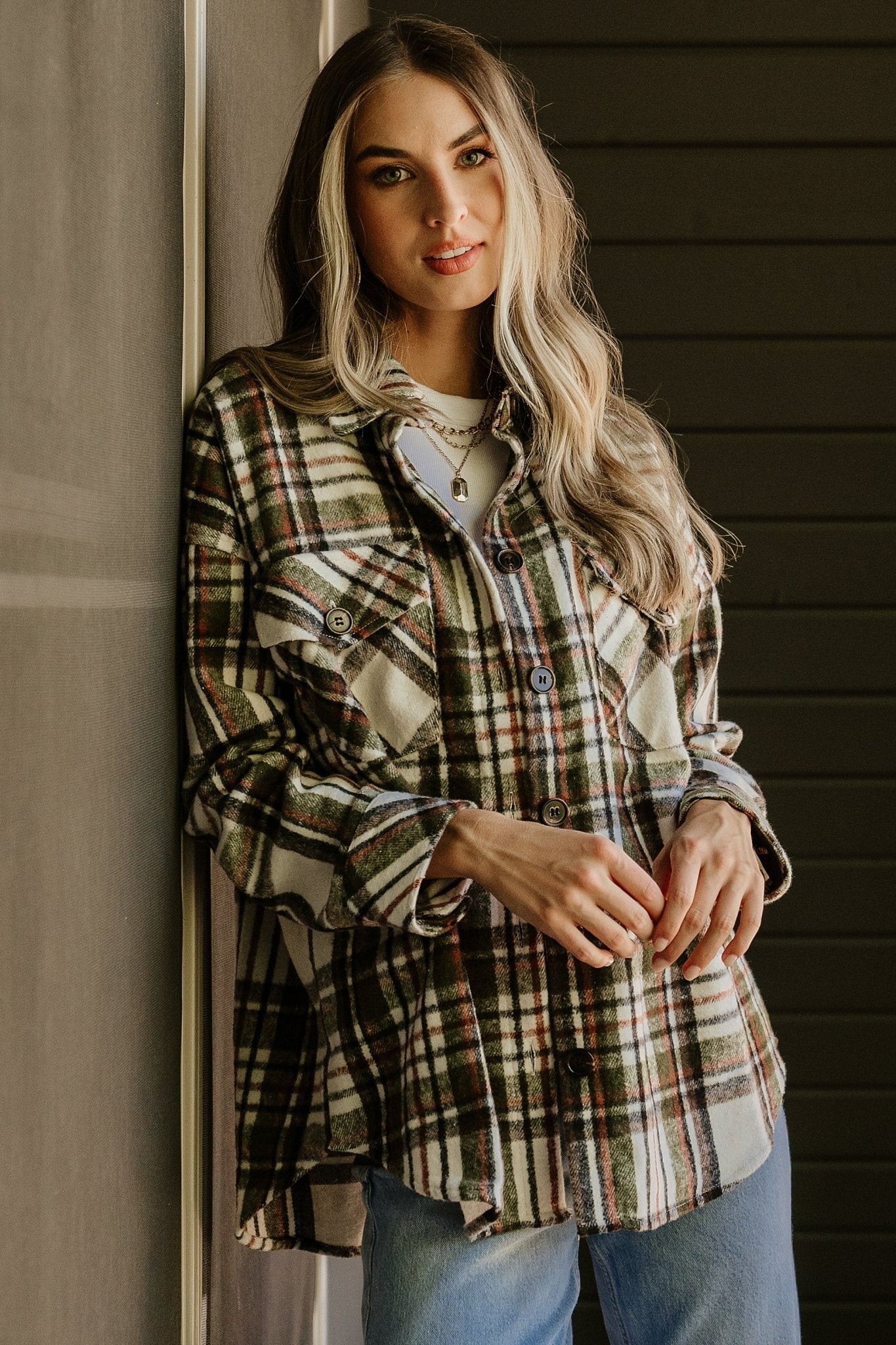 Polson Plaid Shacket | Ivory Multi-My Beautiful Style