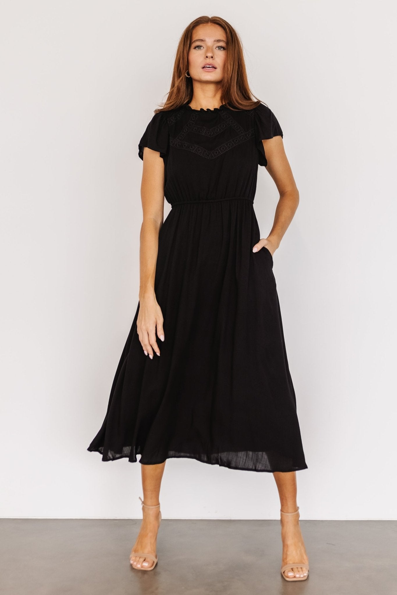 Prestyn Midi Dress | Black-My Beautiful Style