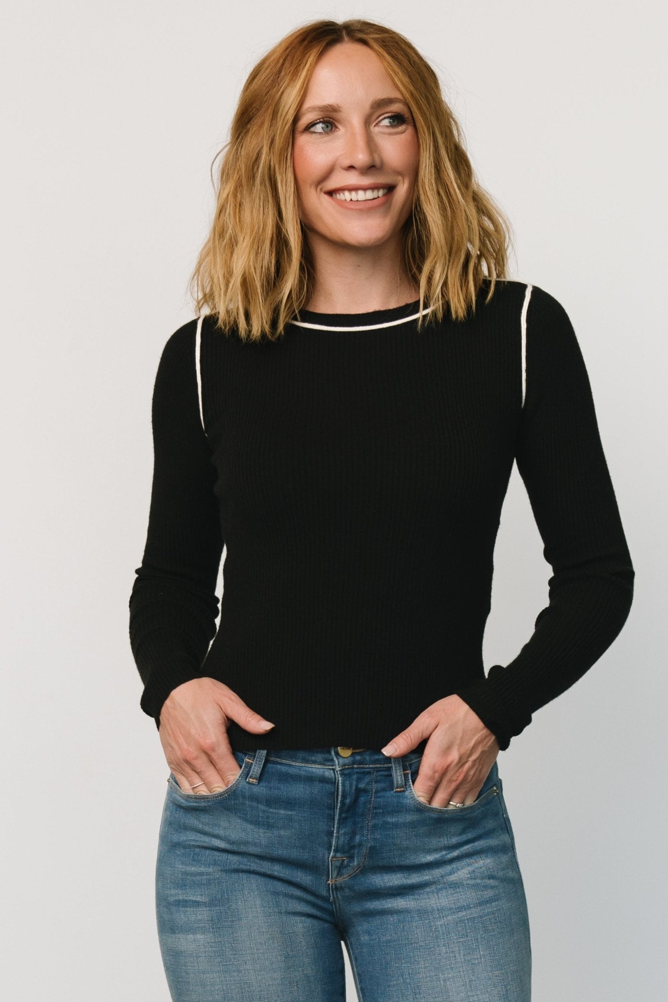 Quinlan Ribbed Top | Black-My Beautiful Style
