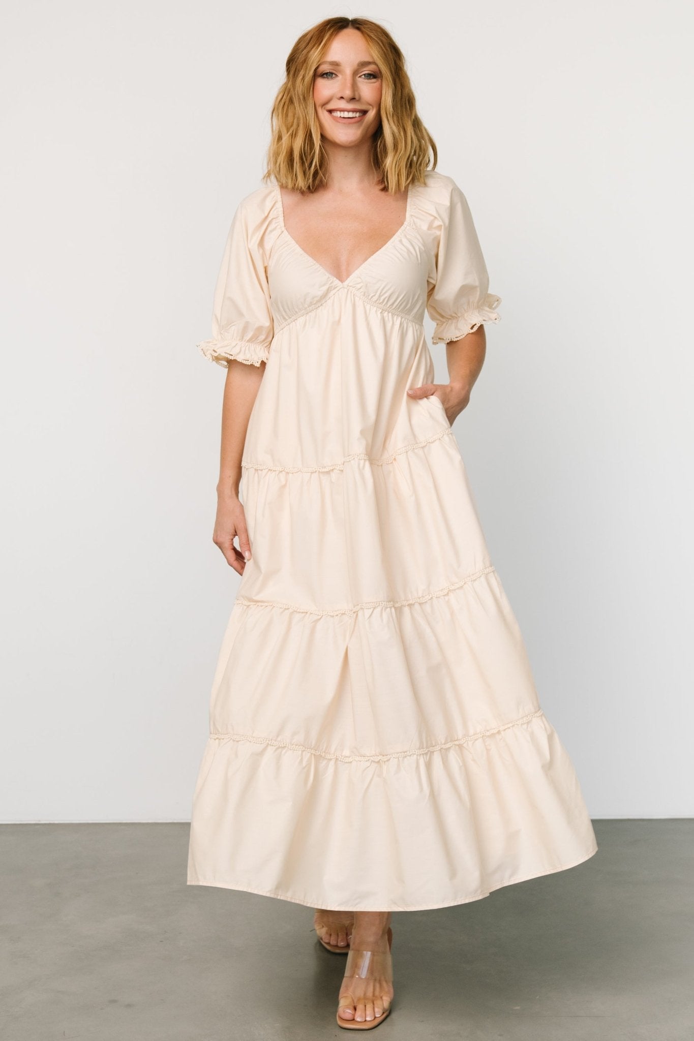 Raleigh Maxi Dress | Cream-My Beautiful Style