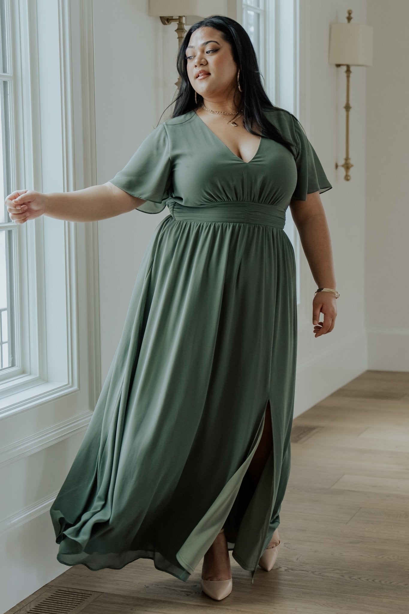Ramona Maxi Dress | Dark Sage-My Beautiful Style