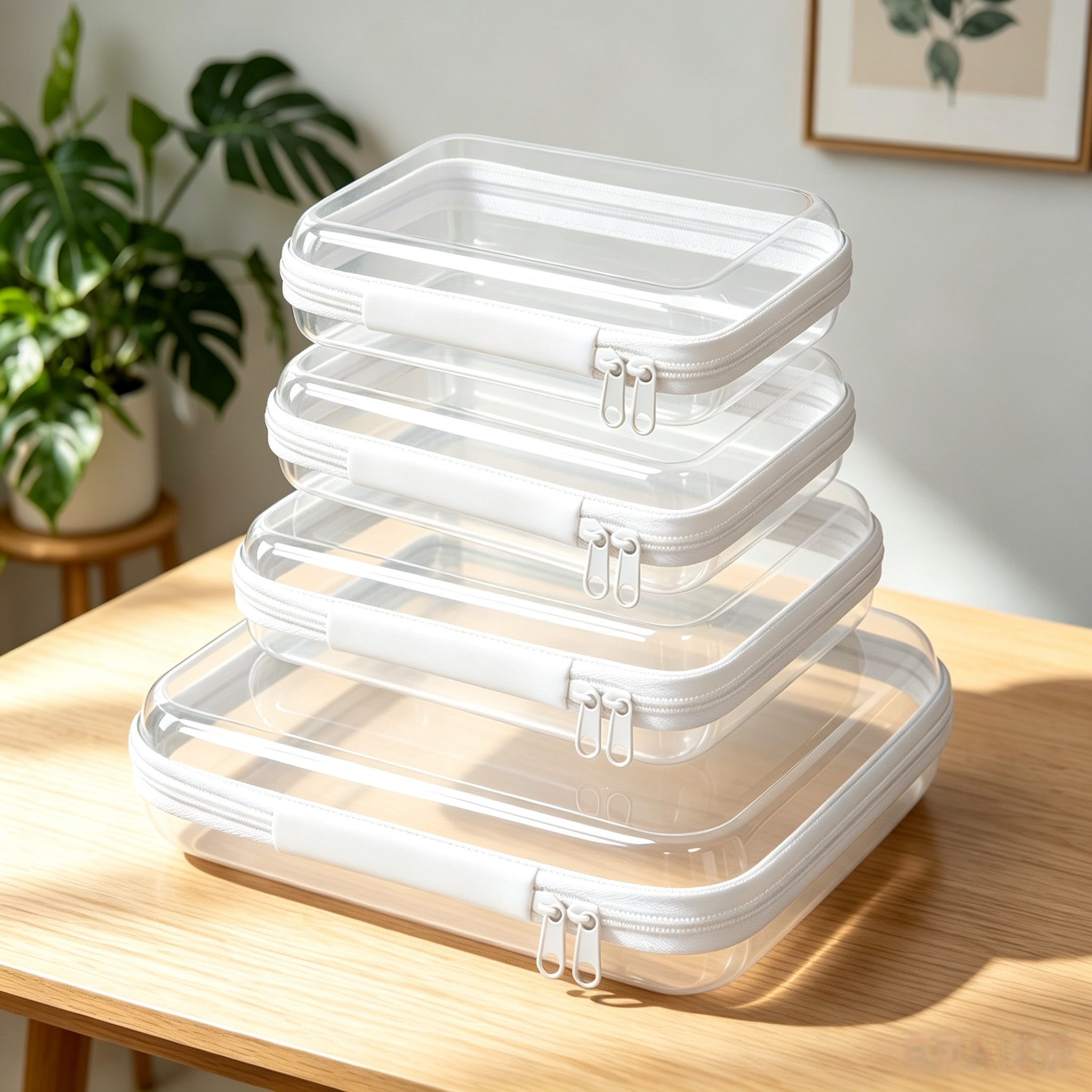 🧳Clear Travel Organizer Set — 1 Medium + 3 Small📦