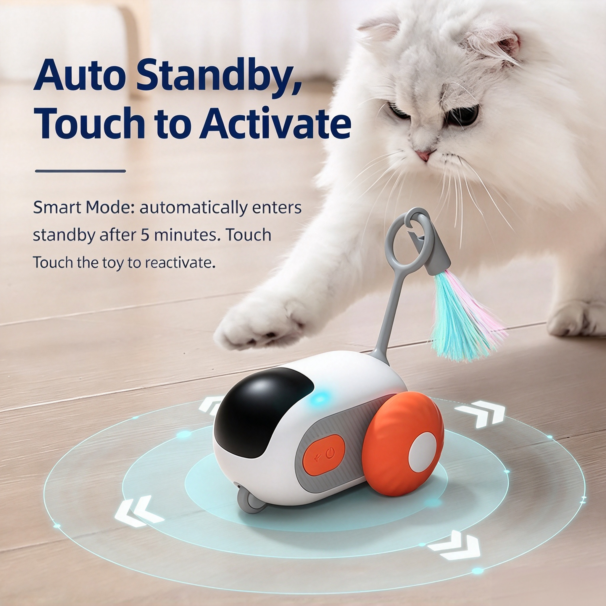 Smart Interactive Cat Toy 🐱 | Remote Control & Automatic Play