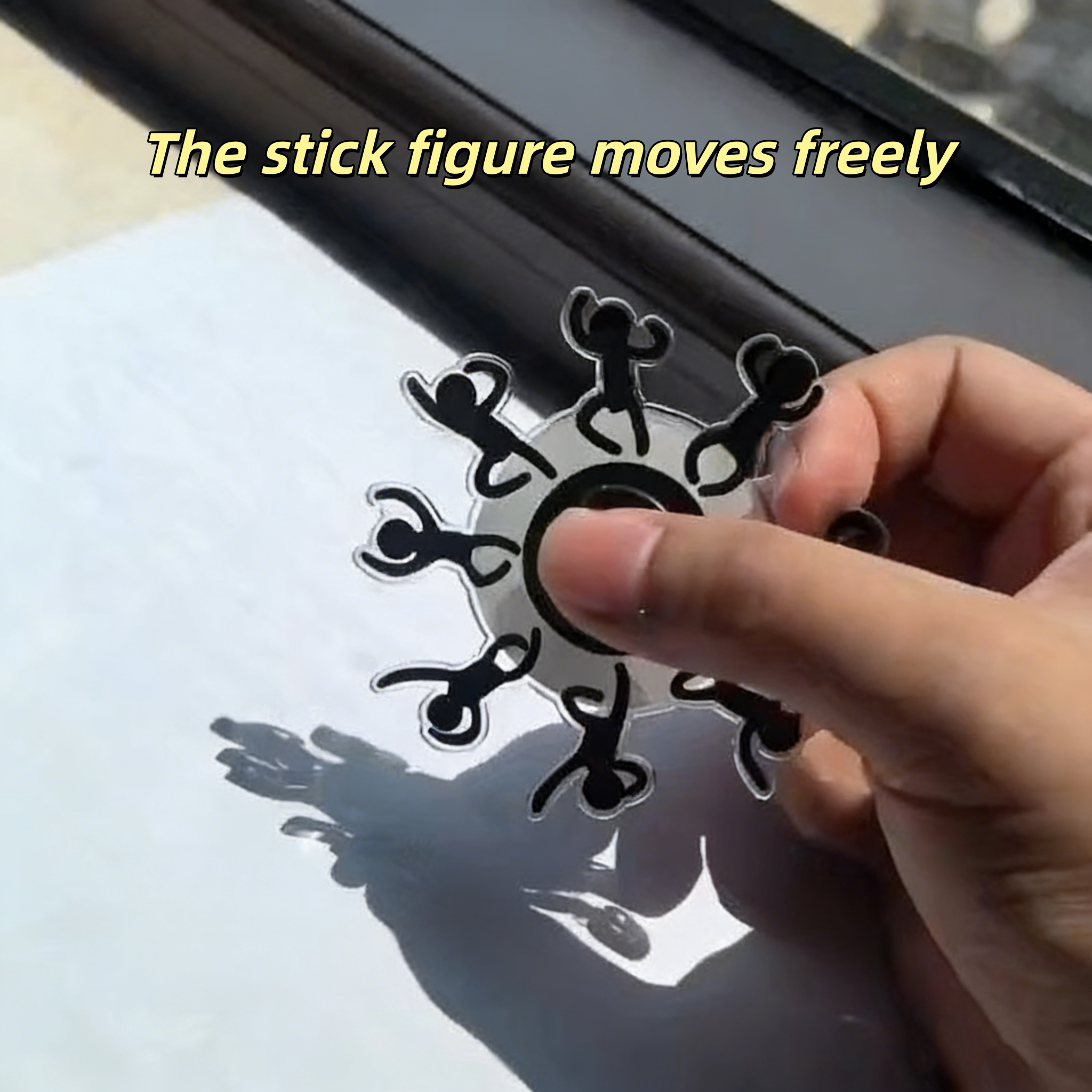 Running Stick Figure Spinning Top