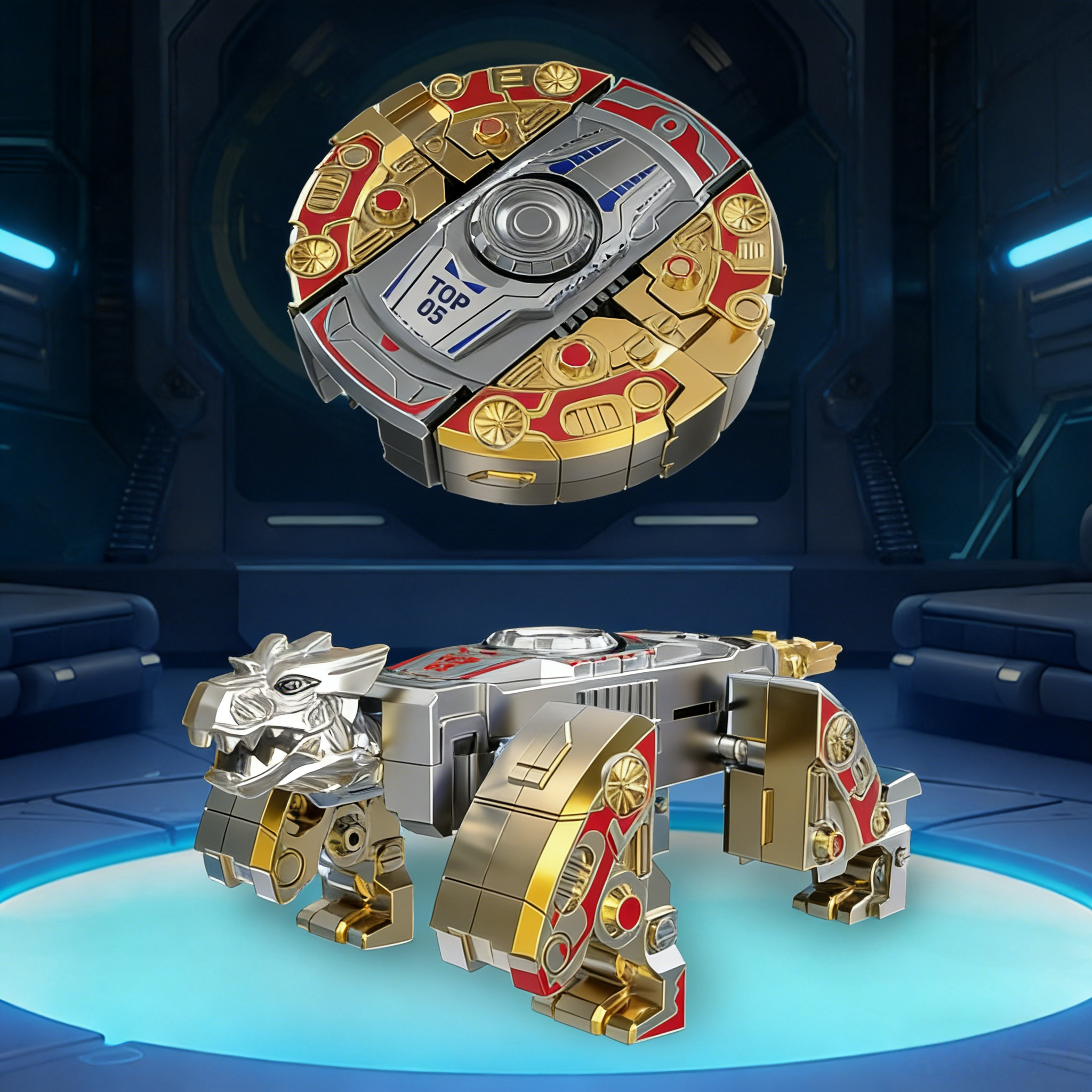  🤖🦖 Transformable Finger Spinner: Mech & Dinosaur Dual Editions!