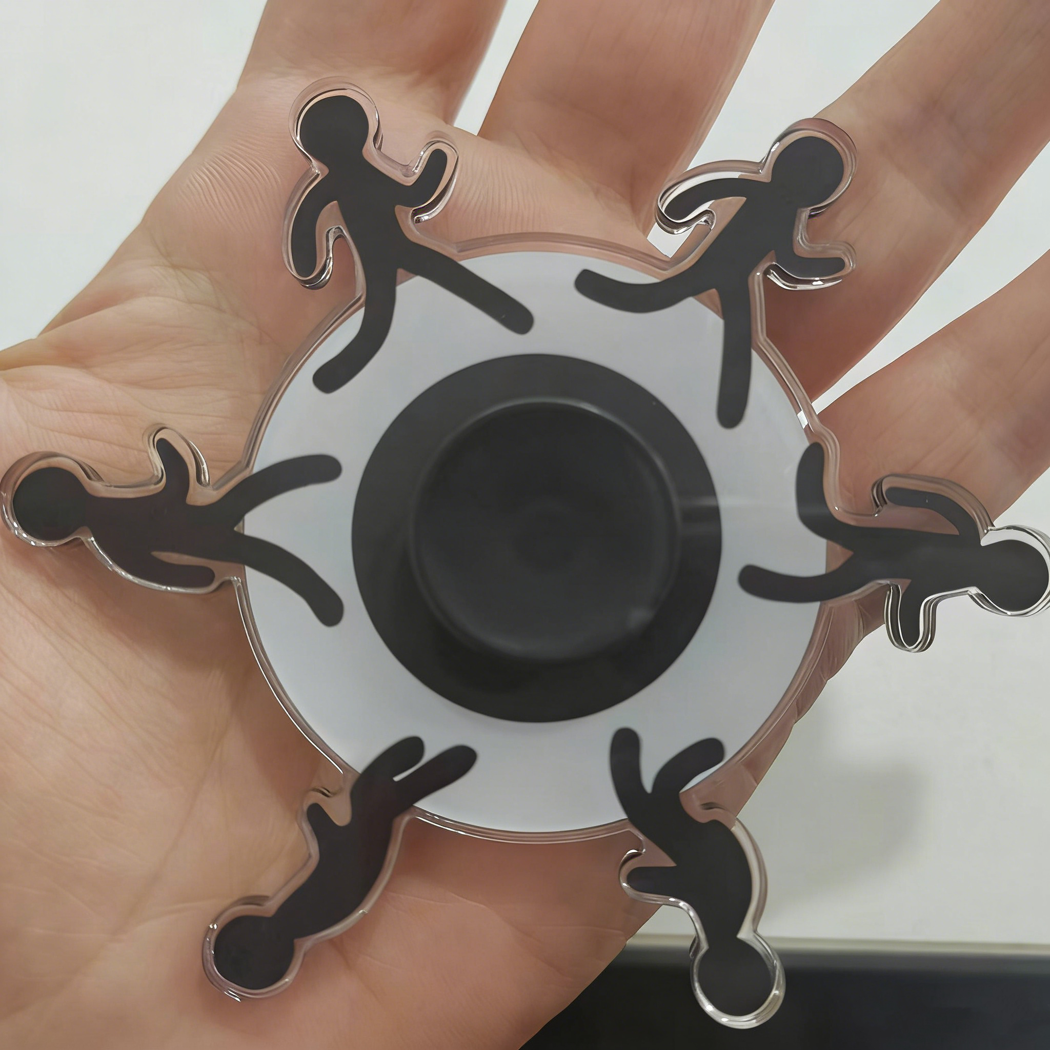 Running Stick Figure Spinning Top