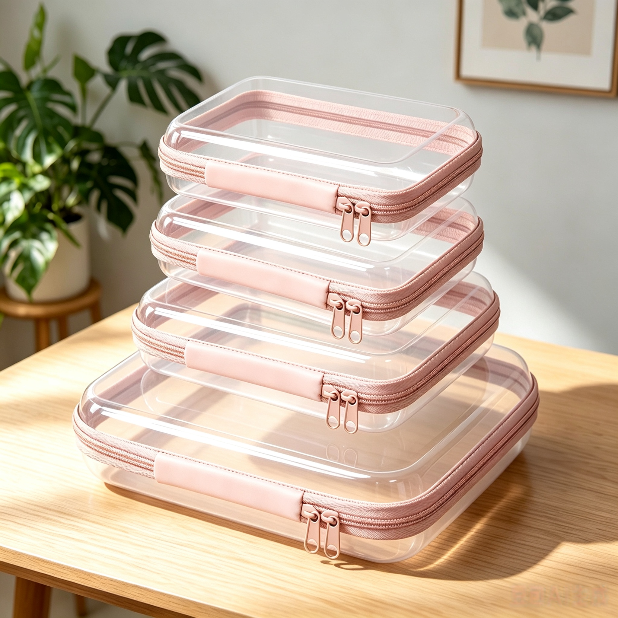🧳Clear Travel Organizer Set — 1 Medium + 3 Small📦