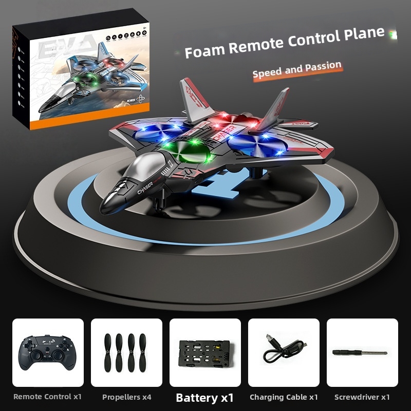 🛩️Foam remote-controlled fighter, shock-resistant quadcopter, aerial stunt drone