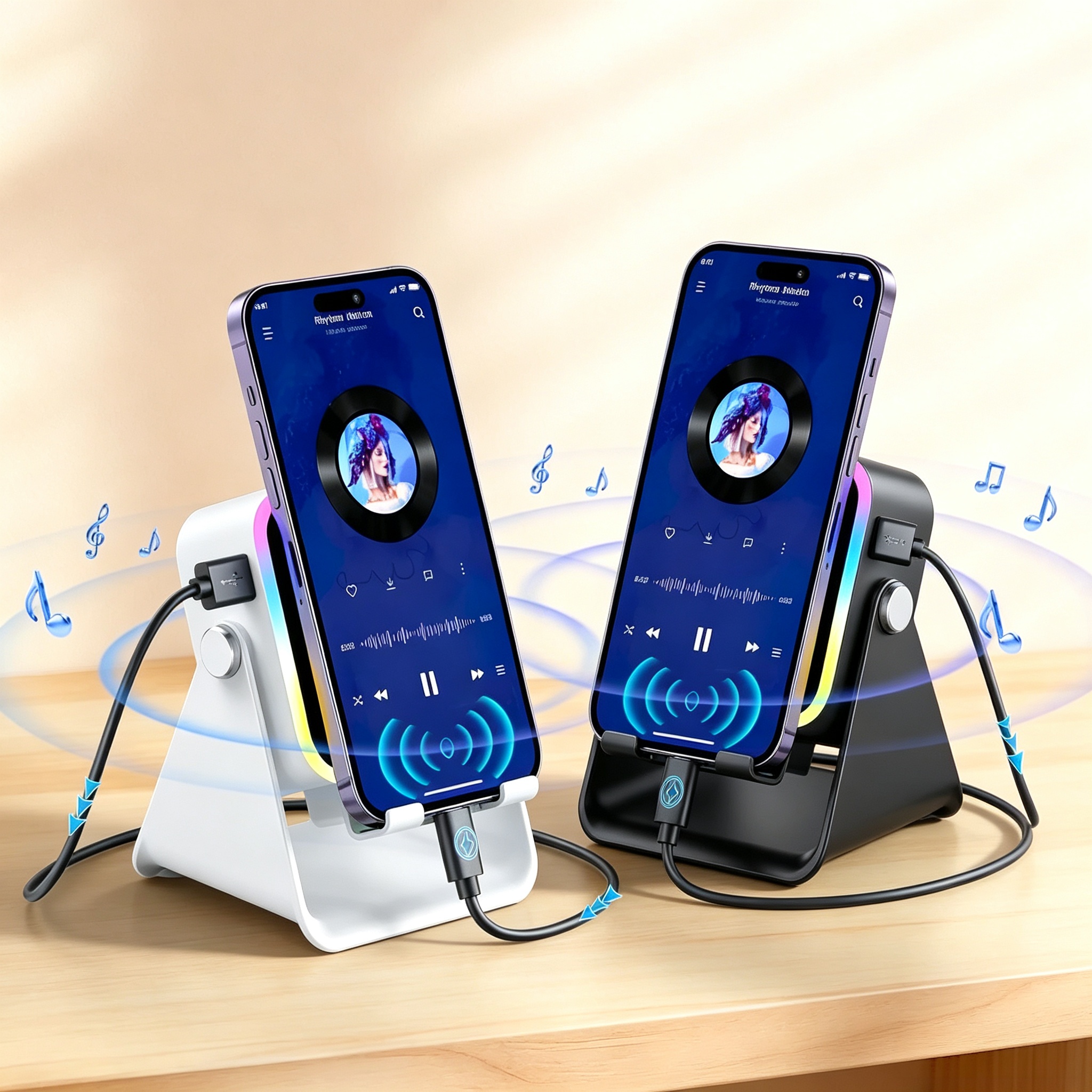 📱 5-in-1 Wireless Induction Speaker Stand – Amplify Your Phone Sound Anywhere
