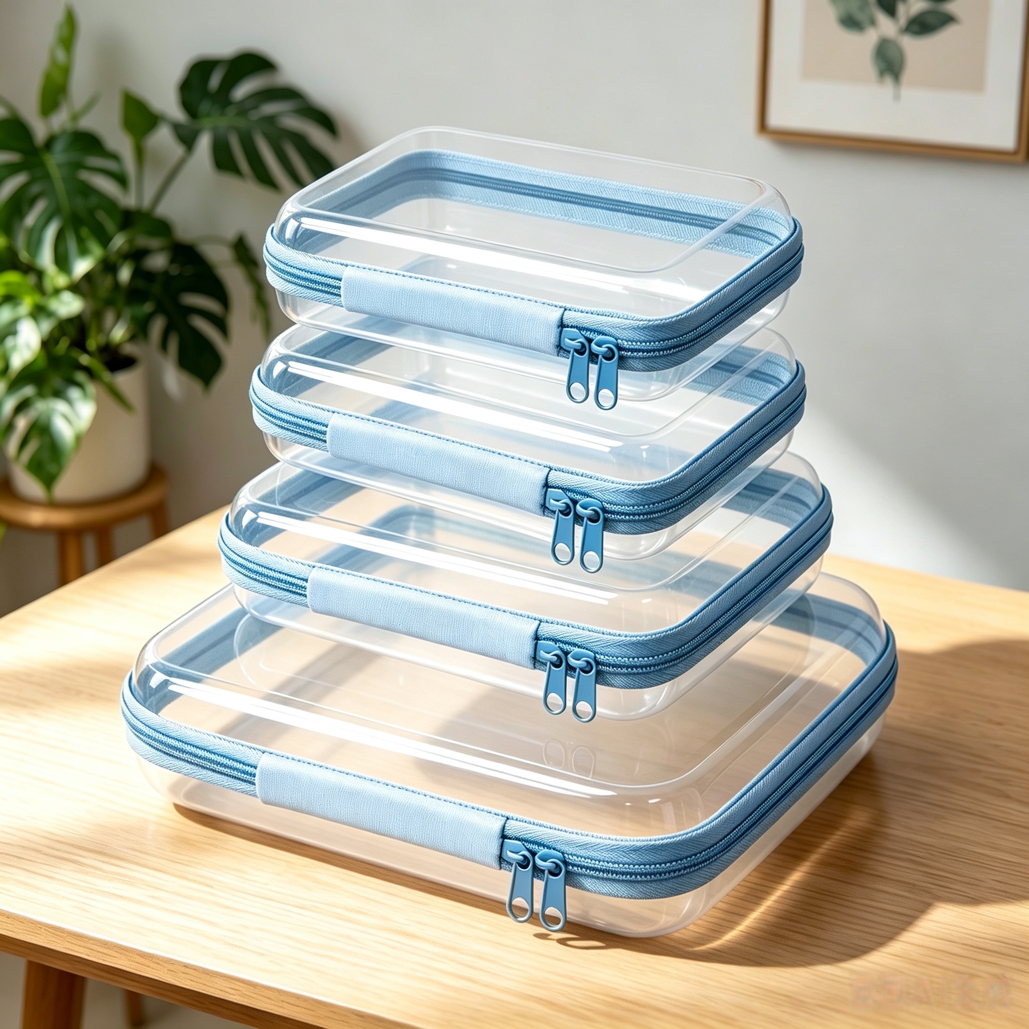 🧳Clear Travel Organizer Set — 1 Medium + 3 Small📦