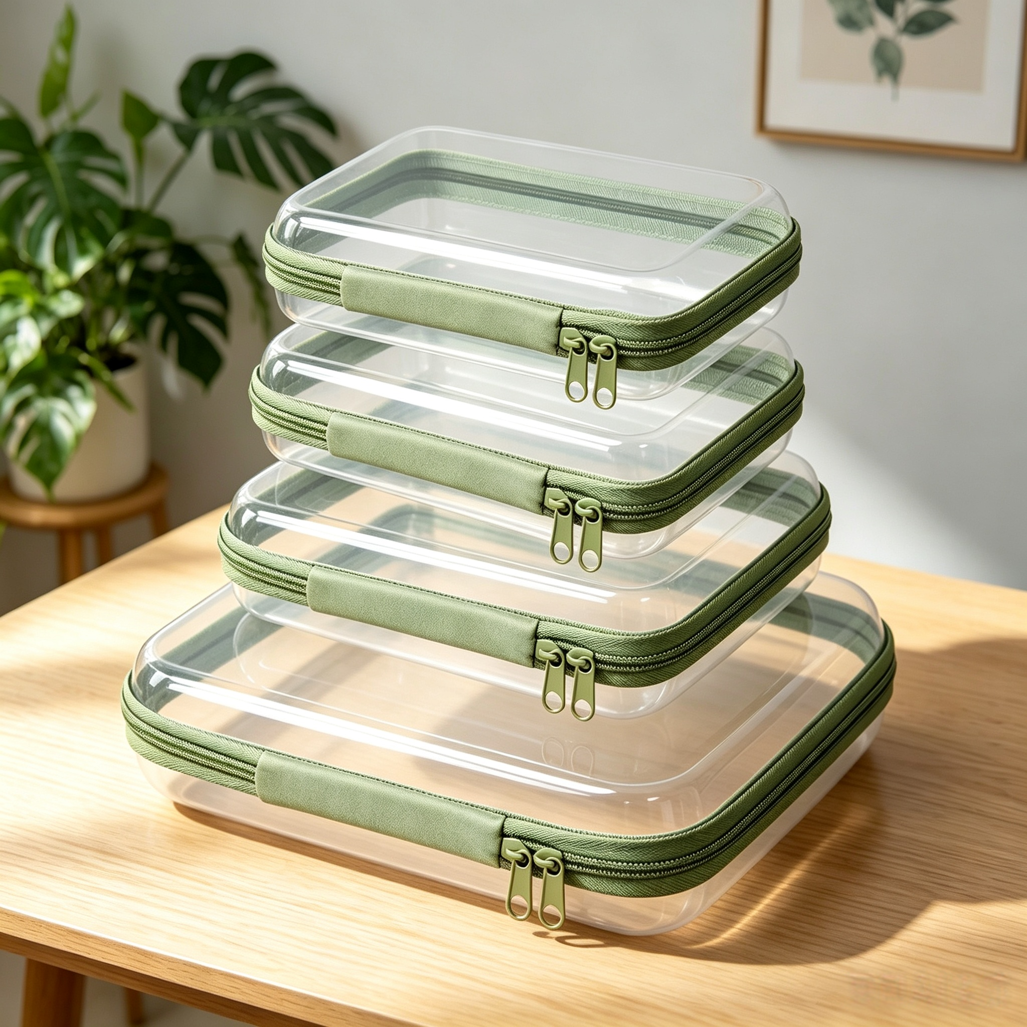 🧳Clear Travel Organizer Set — 1 Medium + 3 Small📦