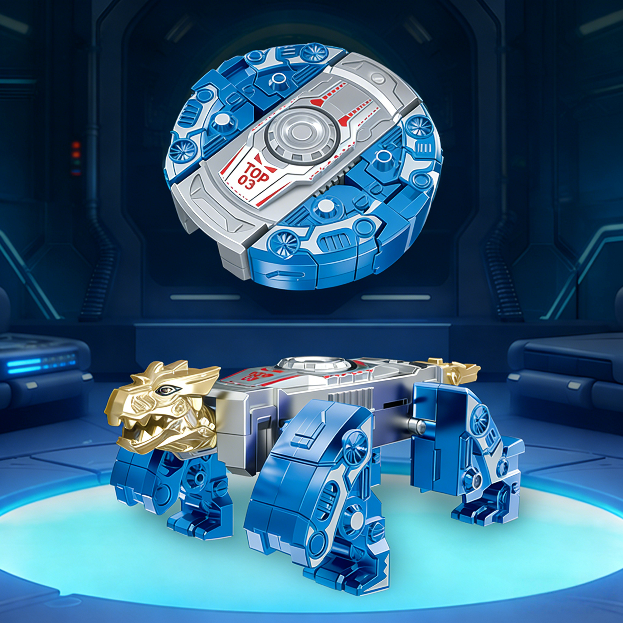  🤖🦖 Transformable Finger Spinner: Mech & Dinosaur Dual Editions!