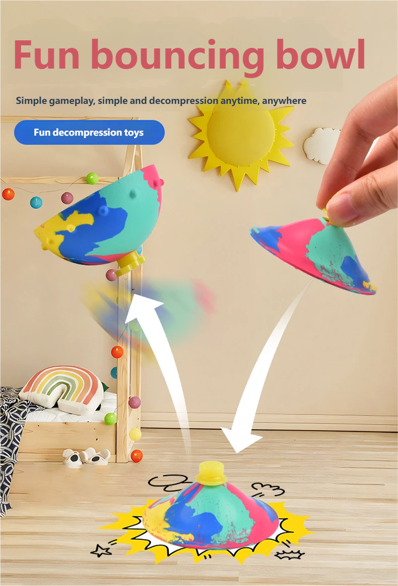 🥣 Bouncy Bowl Fidget Toy – Perfect Anxiety Relief for Kids! Ideal Back-to-School/Party Gift!