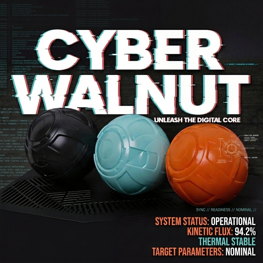 Cyber Walnut | Magnetic Sensory Fidget Ball Set