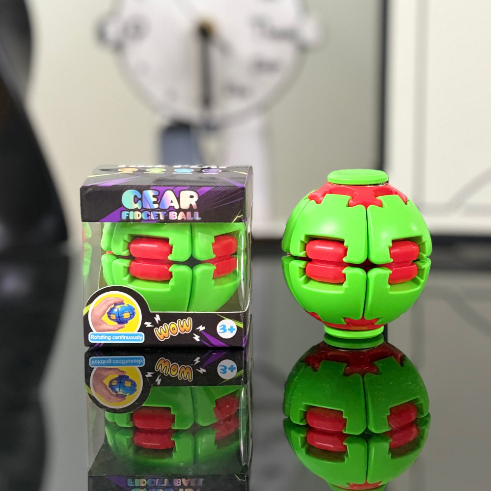 Press & Spin Fidget Relief Ball, Portable Rotating Sensory Stress Toy