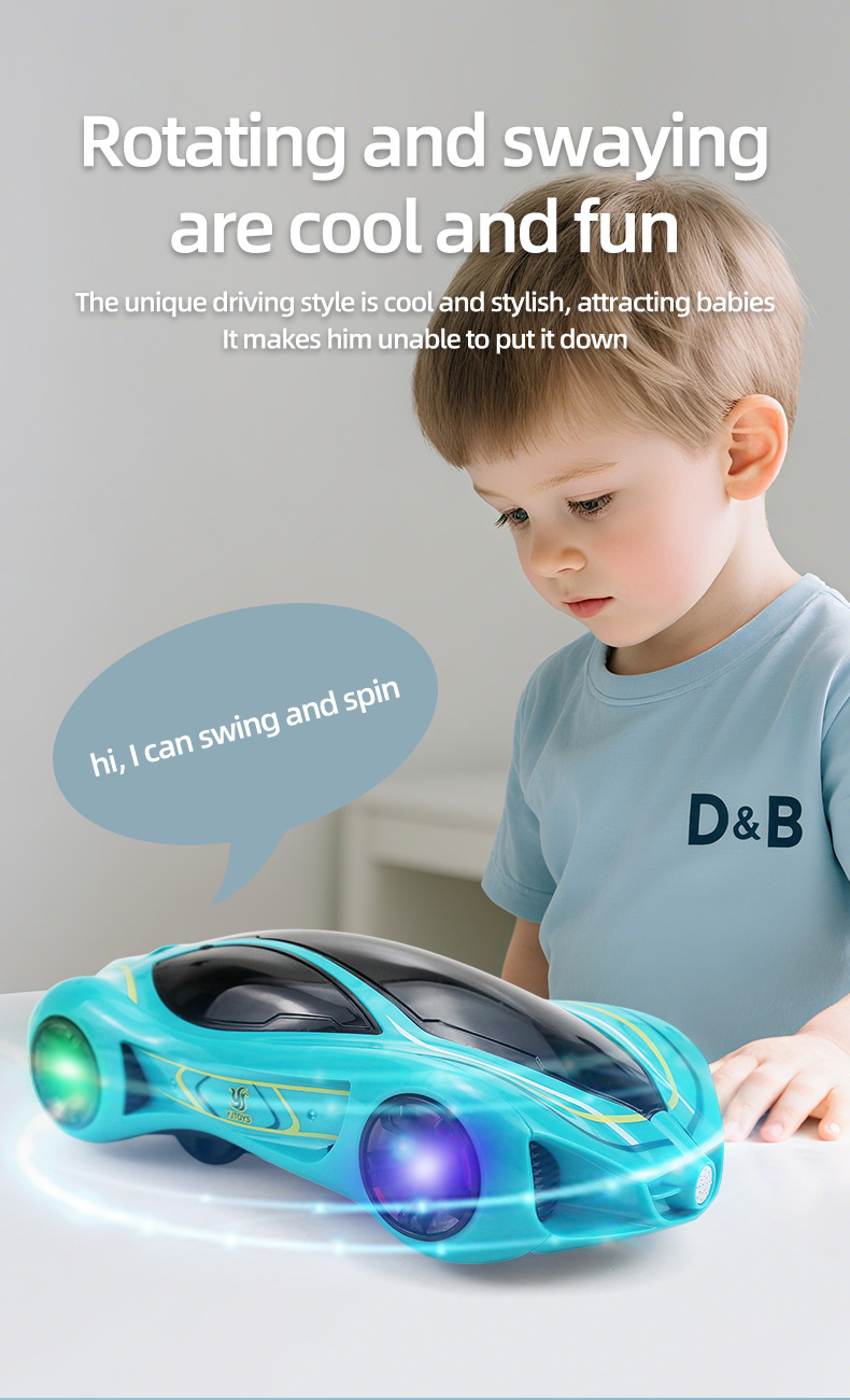 Electric Light-Up Omni-Directional Sports Swing Car 🚗💥