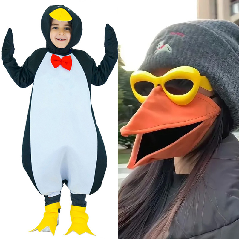 🐤Mask with Moving Beak, 🐧Penguin Outfit