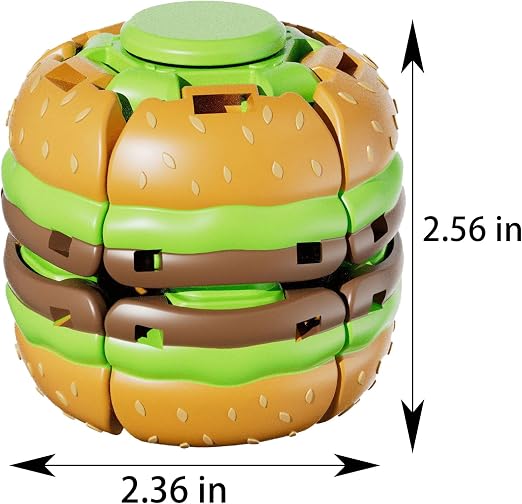 Press Gyroball Fidget Toy - Hamburger & Fruit Series