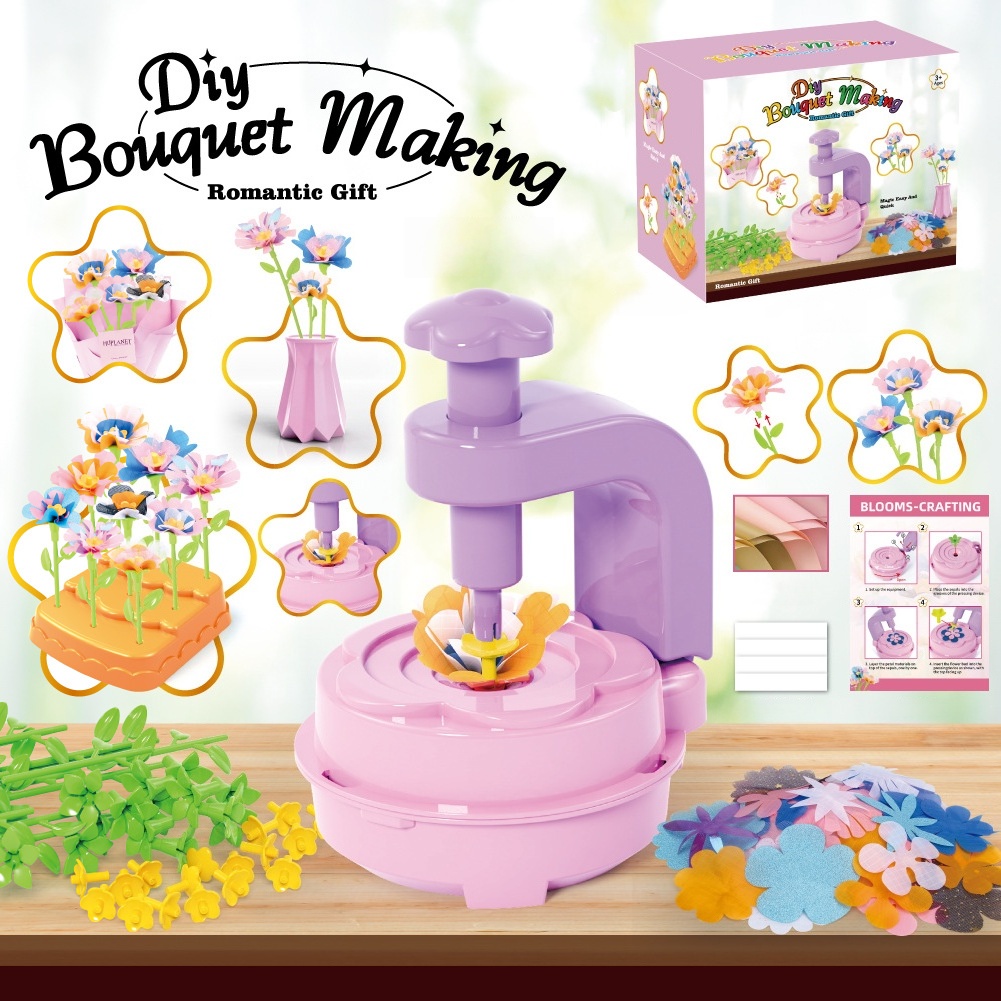  🌸 Artificial Floral Bouquet Maker: Handmade DIY Gift