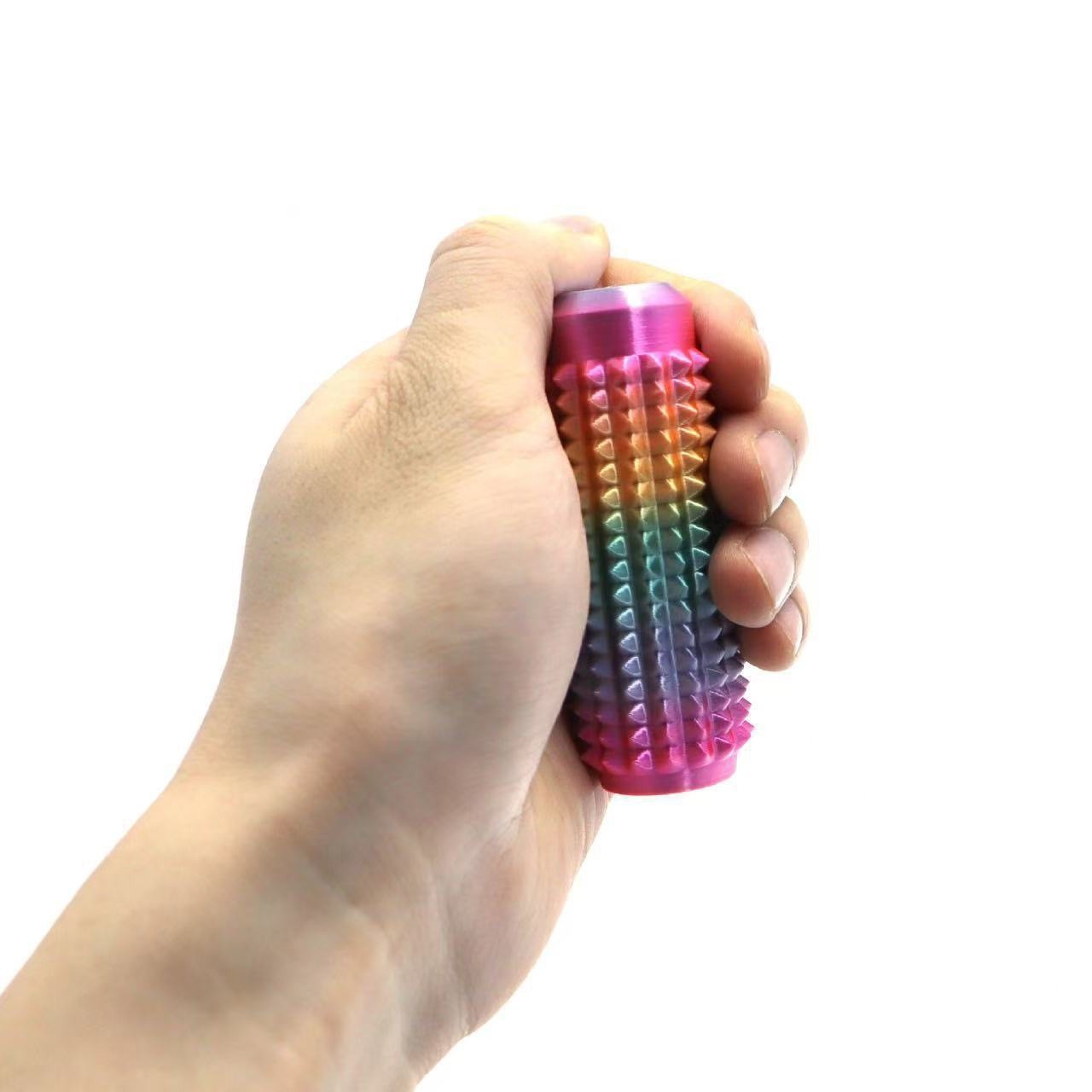 Pain Stim Fidget Toy with Press and Spin for ADHD,SH,3D Printed Portable Spiky Sensory keychain for Anxiety relief(9+)