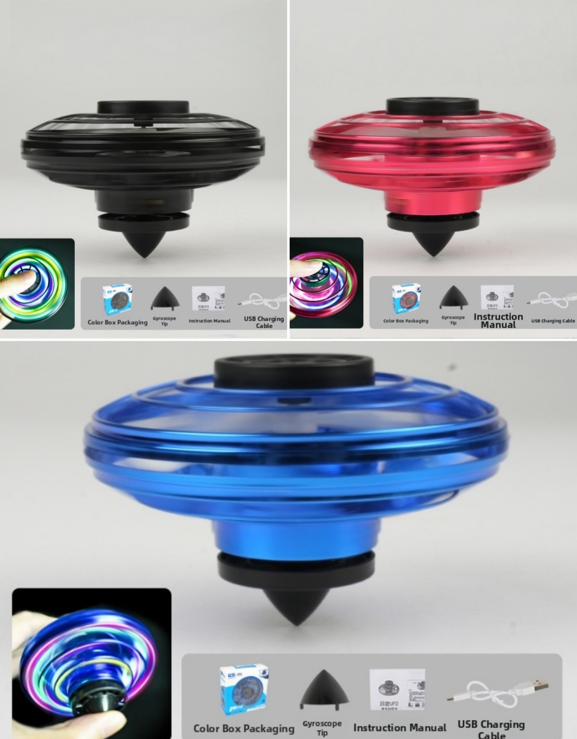 🛸Spinning Fingertip Spinner: Inductive Flight Device