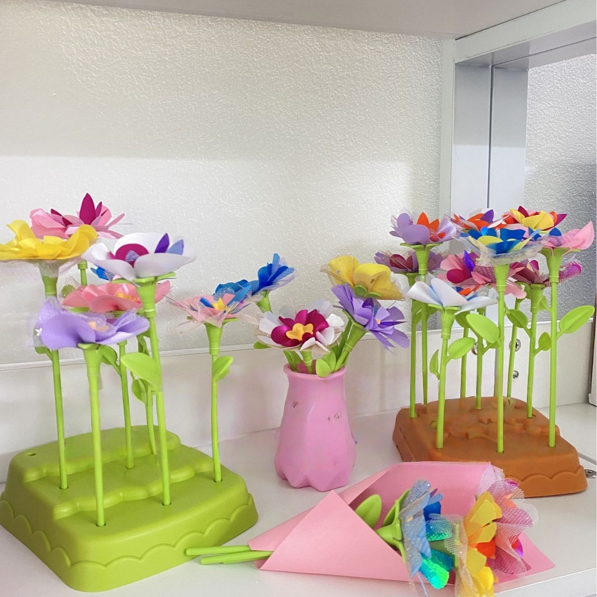  🌸 Artificial Floral Bouquet Maker: Handmade DIY Gift